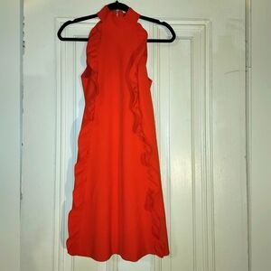 Ted Baker London Vibrant Red Torrii Ruffle Mini Dress